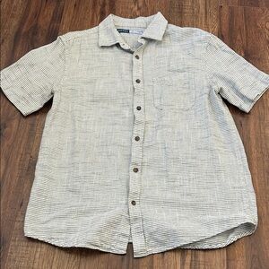 Old Navy Men's Striped Short Sleeve Button Down Shirt